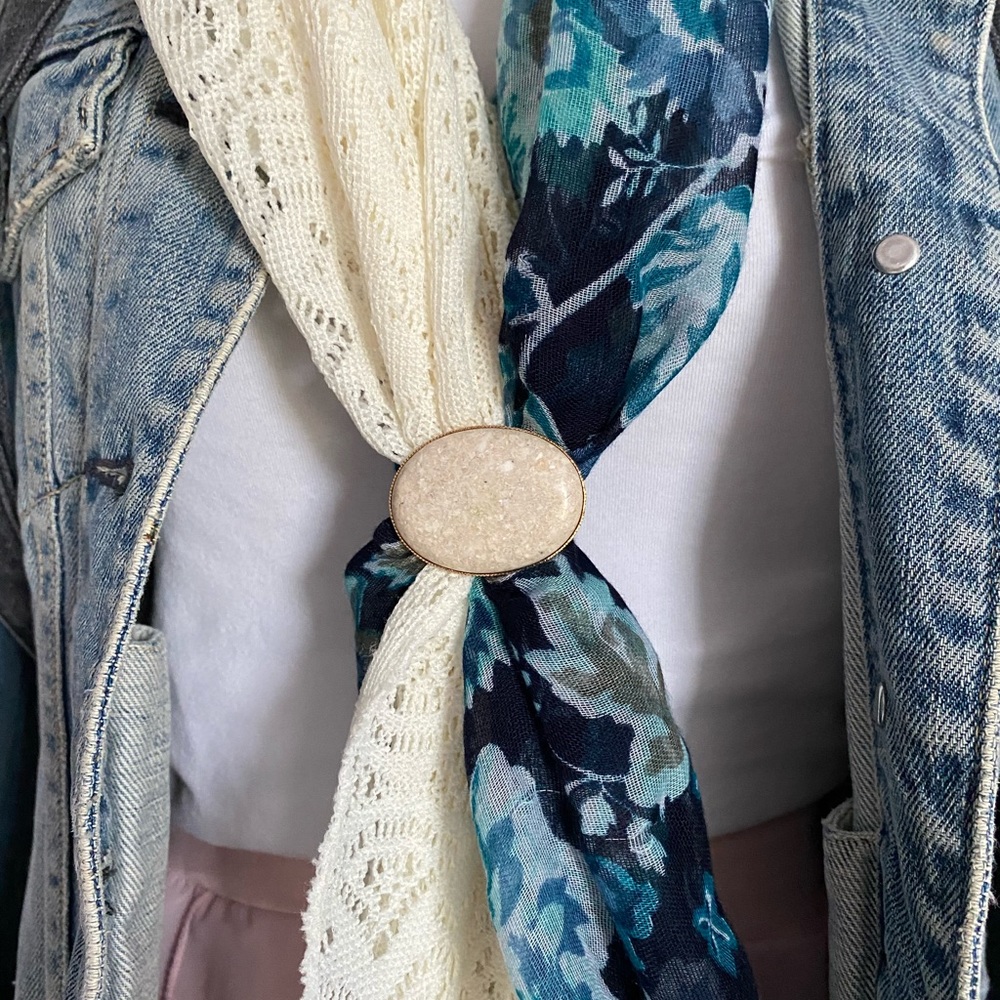 6 Stone Scarf Rings - Picture 4 of 6